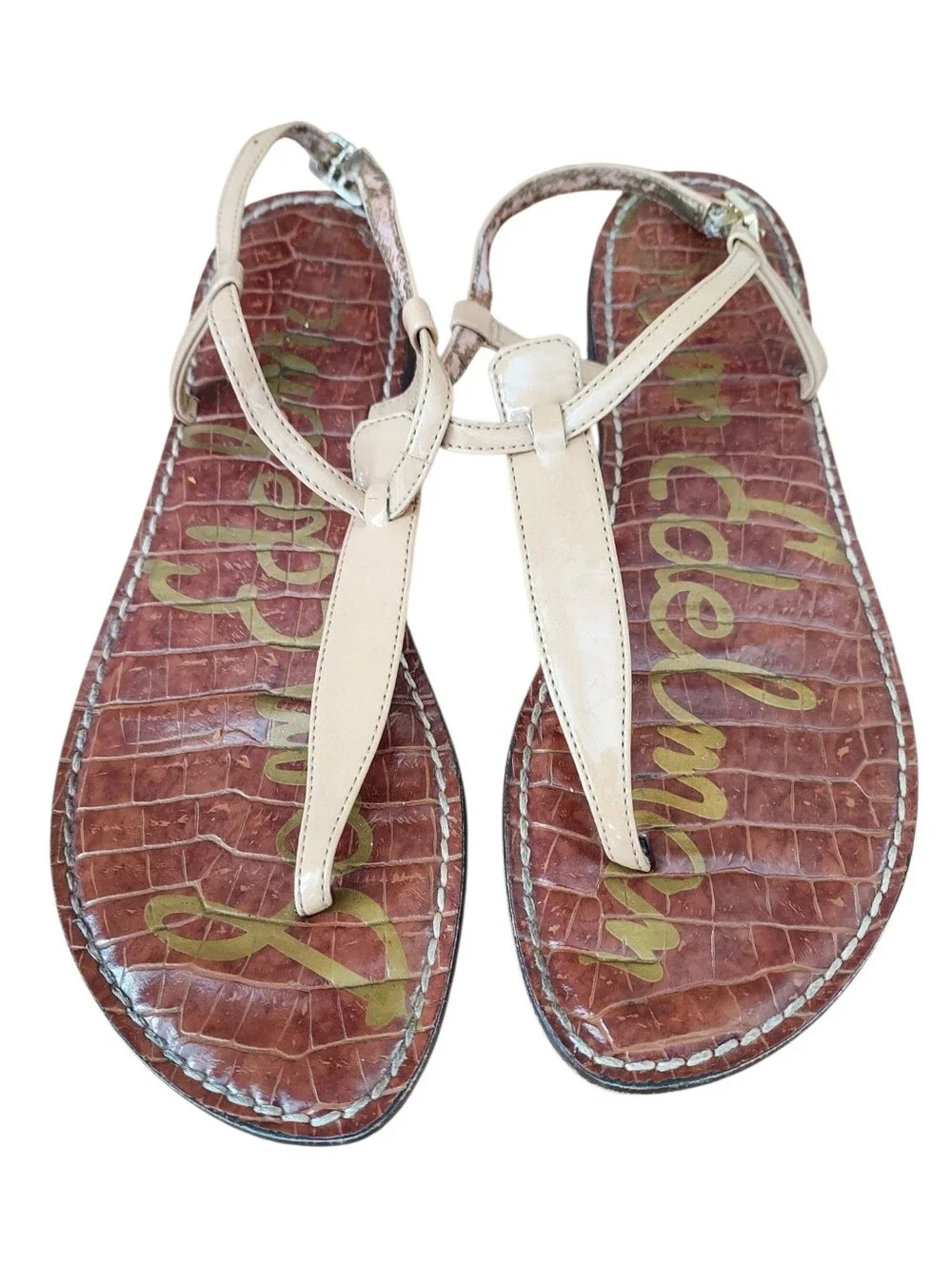 Sam Edelman Tan Gigi Thong Sandals 7.5
